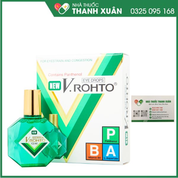 Thuốc nhỏ mắt New V.rohto giảm mỏi mắt, sung huyết kết mạc lọ 13ml